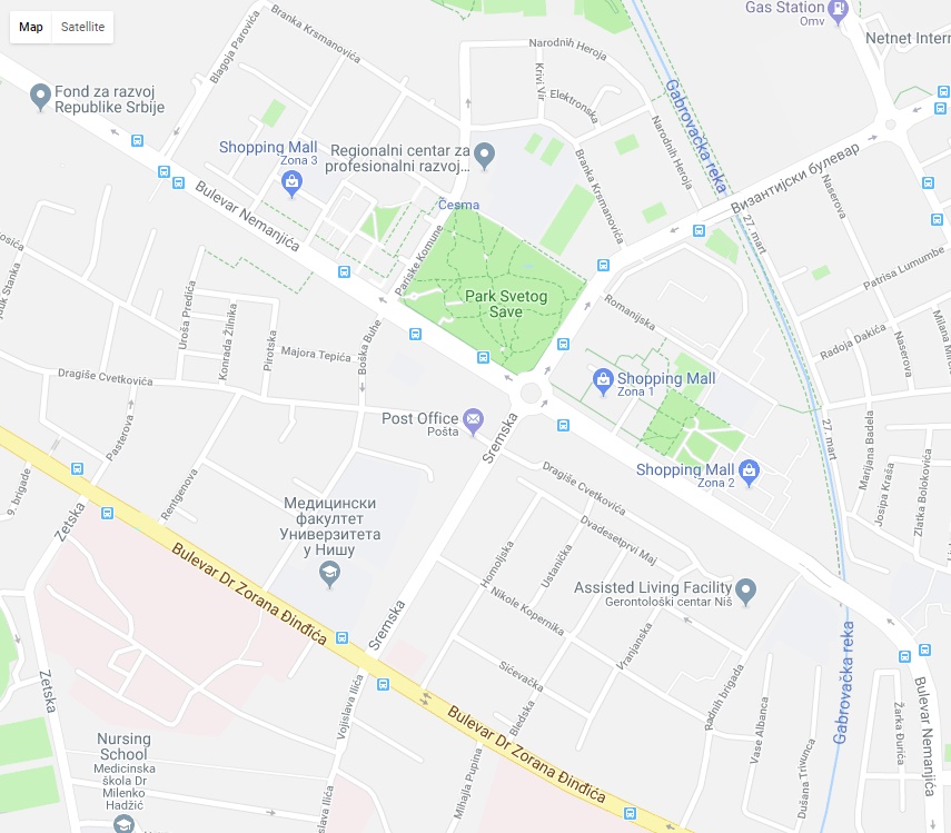 bulevar nemanjica google maps
